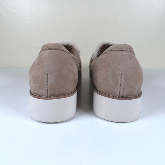 Vionic Cheryl Sherpa Lug Sole Loafers Women's 9 Taupe Suede Cream Neutral Chic - Picture 6 of 14